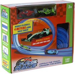 KiddyGo racebaan flexibel 4 meter blauw - speelgoed racebaan