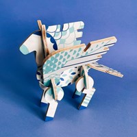 Bajo animaux fantastiques jouet - pégase en bois - éducatif & durable-3