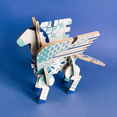 Bajo animaux fantastiques jouet - pégase en bois - éducatif & durable-3