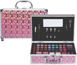 Casuelle make-up koffer roze holografisch - kindermake-up opbergdoos