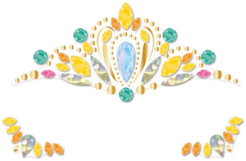Avenir autocollants visage jouet - Face Gem Stickers couronne enfants-3