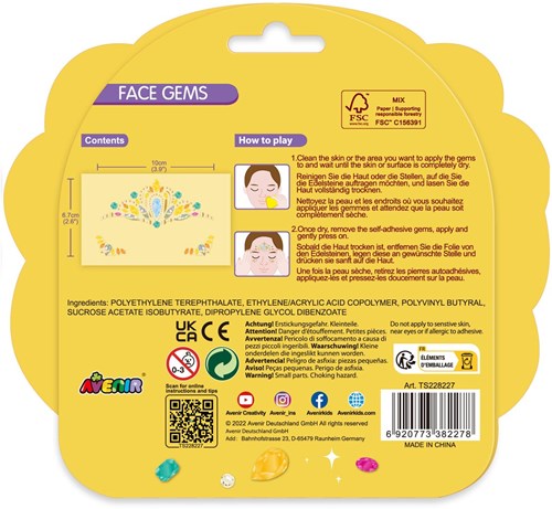 Avenir autocollants visage jouet - Face Gem Stickers couronne enfants-2