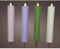 HH - Lumineo torche solaire de jardin plastique 90cm lumière blanc chaud