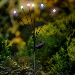 Lumineo solar tuinsteker LED verlichting h70cm multikleur Firefly tuin