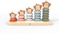 Speedy Monkey - Jeu à empiler la famille singe 25,5x8x13,5cm