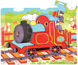 Bigjigs Houten Puzzel Trein - 9 stukjes