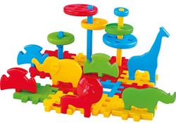 Marioinex blocs de construction - Waffle blocks mix 30 pièces - jouet de construction coloré