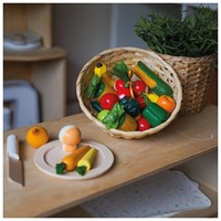 Goki houten speelgoed fruit en groenten mand - educatief rollenspel-2