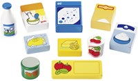 Goki panier de courses jouet produits alimentaires et ménagers en bois-2