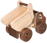 Goki camion-benne en bois véhicule de chantier - jouet camion pour enfants-2