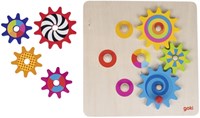 Goki houten tandwiel puzzel educatief speelgoed 8-delig motoriek-2