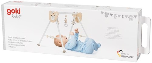 Goki Babygym Beer - Houten speeltrainer voor baby's - kleurrijk en veilig-2