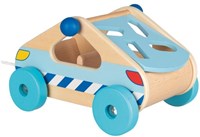 Goki voiture à tirer en bois avec formes - jouet éducatif pour enfants-3