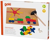 Goki XXL jeu de marteau set de construction - jouet en bois créatif-3