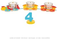 Goki verjaardagstrein houten kaarsenhouder multicolor FSC speelgoed-3