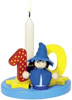 Goki verjaardag kaarsenset jongen - houten decoratie blauw-3