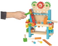 Goki houten werkbank speelgoed - Mijn Eerste Werkbank 57-delig-3