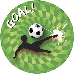 Haza voetbal feestborden karton 8 stuks - kinderfeestje voetbal