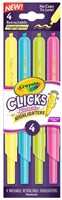 Crayola -  Surligneurs Clicks rétractables - 4 pcs