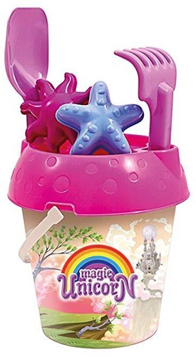 Adriatic strandspeelgoed Magic Unicorn emmerset 6-delig voor kinderen
