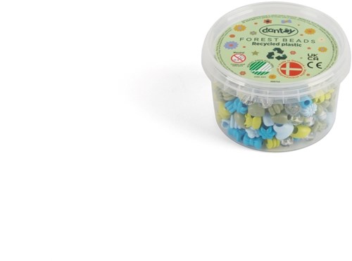 Dantoy perles forest pastel 280 pièces dans seau - jouet éducatif