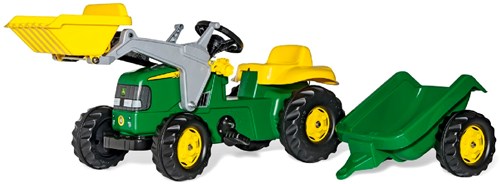 Rolly Toys traptractor John Deere met aanhanger en frontlader - speelgoed tractor