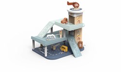 Speedy Monkey houten garage speelgoed - FSC - 36,2x37,1x42cm - 3 jaar+