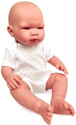 Asi babypop Pablo met zacht lijfje - speelgoedpop wit