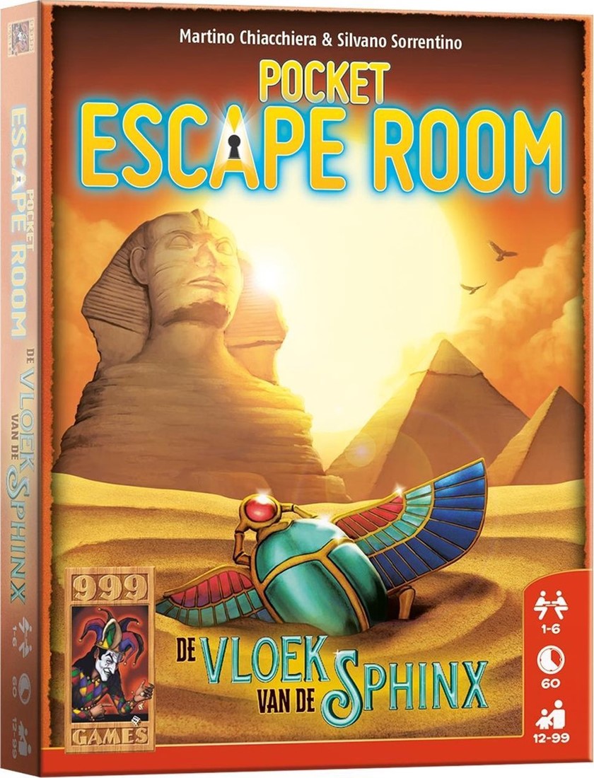 tweedehands Afhaalmaaltijd rouw 999 Games Pocket Escape Room: De Vloek van de Sphinx - Breinbreker - 12+