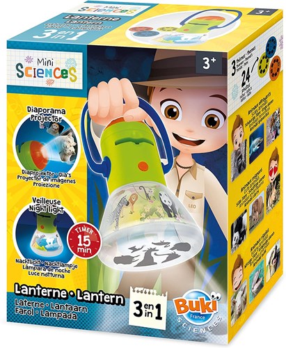 Buki zaklamp speelgoed MINI SCIENCES 3 in 1 met dieren en LED-3