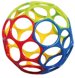 Oball Klassiek Blauw/Groen/Geel - 10 cm