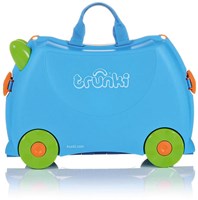 Trunki Valise Enfant à Roulette à Chevaucher Bleu - Terrance-3