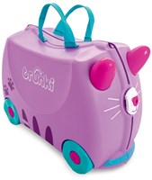 Trunki kinderkoffer - Kat Cassie ride-on trolley 18L paars