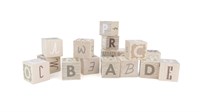 Bajo houten alfabet blokken - educatief speelgoed in aardetinten-2