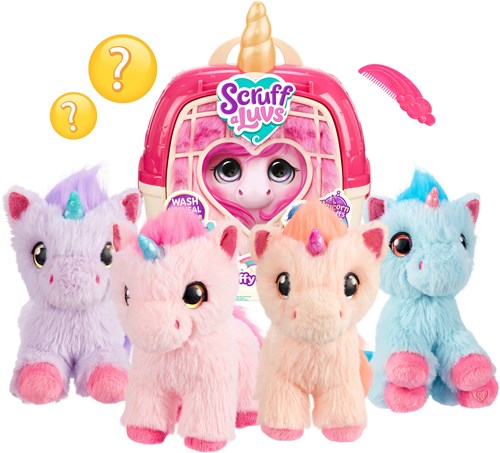 Moose peluche licorne Scruff A Luvs surprise magique doudou