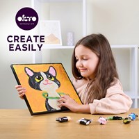 Okto kleuren op nummers dieren kat - creatief speelgoed schilderen-2
