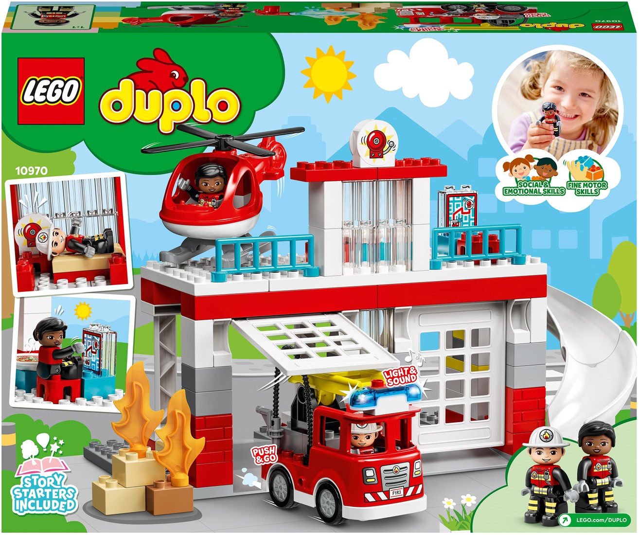 LEGO DUPLO Town - Caserne de pompiers et hélicoptère 10970