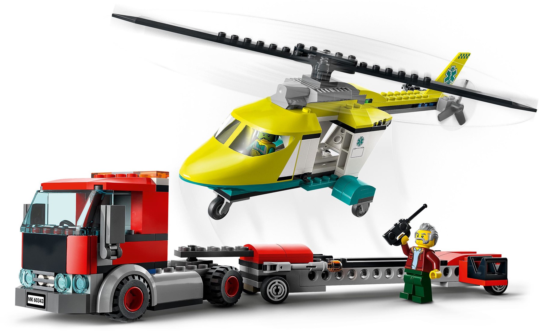 LEGO CITY Transport d'hélicoptère de sauvetage - 60343