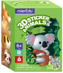 Mieredu autocollants animaux 3D - Jouet créatif pour enfants