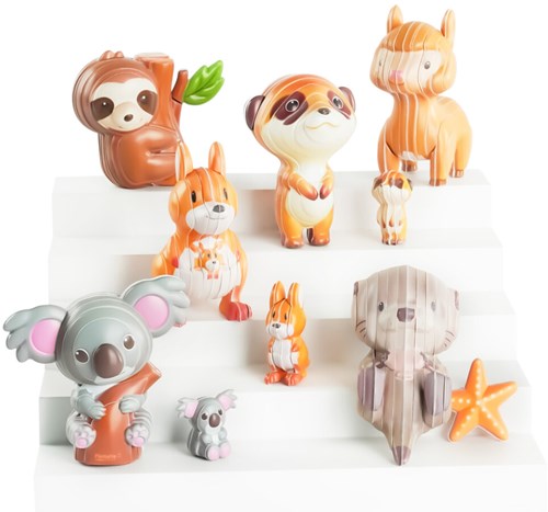 Mieredu autocollants animaux 3D - Jouet créatif pour enfants-2