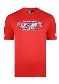 Canterbury T-shirt Coupe du Monde 2015 enfants maillot sport rouge 128
