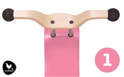 Wishbonebike loopfiets speelgoed Mini-Flip Mix & Match Top roze hout
