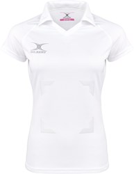 Gilbert Maillot de netball Eclipse Hook and Loop pour filles 7-8 ans blanc