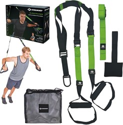 Schildkröt slingtrainer fitnessband verstelbaar - mobiel trainingsapparaat