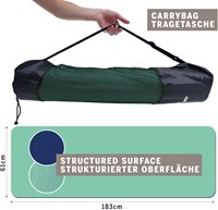 Schildkröt yoga mat tweekleurig navy mint - antislip oefenmat 4mm-3