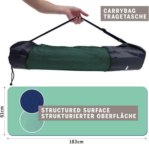 Schildkröt yoga mat tweekleurig navy mint - antislip oefenmat 4mm-3