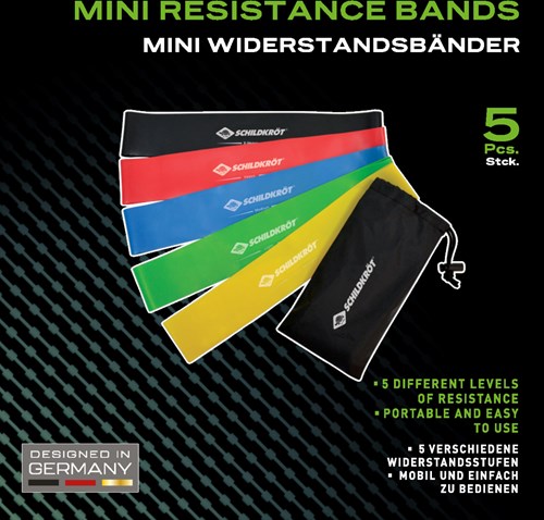 Schildkröt fitness mini weerstandsbanden set 5 stuks latex training-2