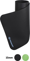 Schildkröt fitnessmat zwart 15mm dik antislip voor gymnastiek