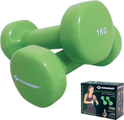 Schildkröt dumbbells fitness set 2x1kg - vinyl gewichten thuis trainen