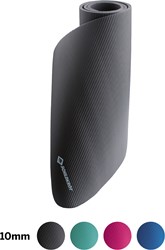 Schildkröt fitnessmat 10mm antislip grijs met draagriem en tips